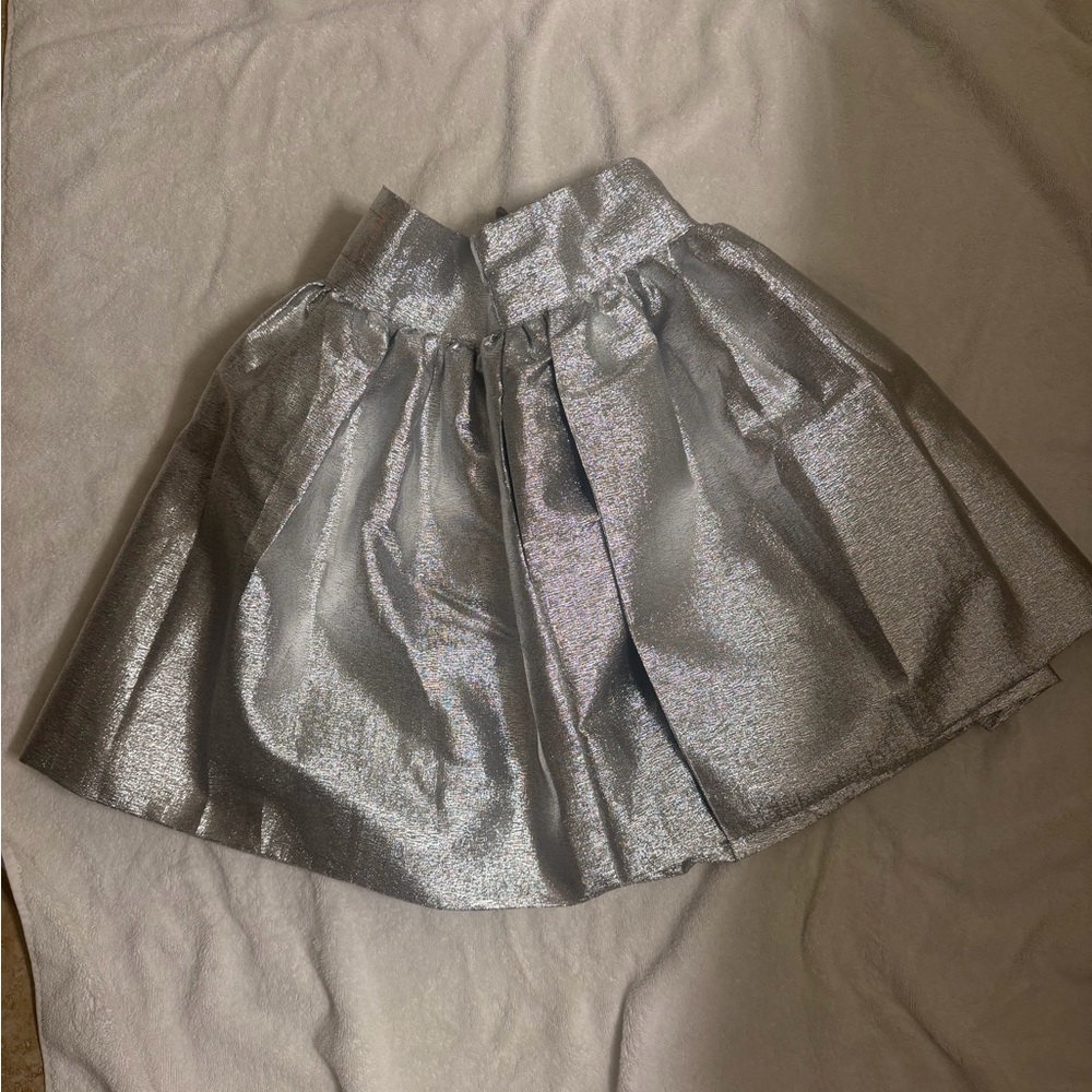 Silver Metallic Full Skirt